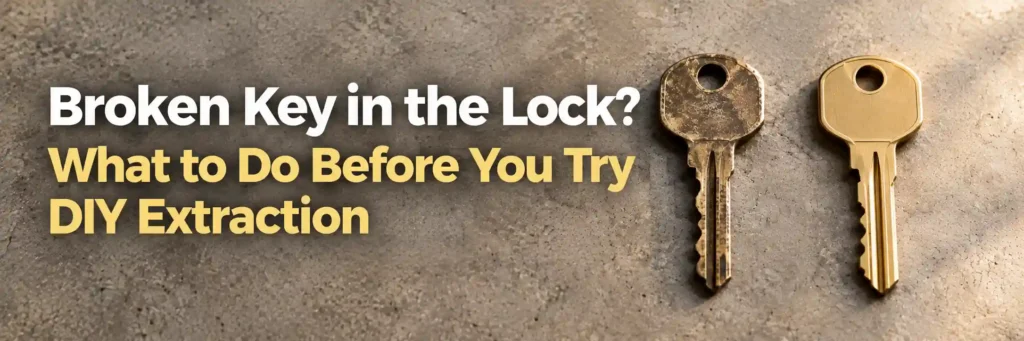 Broken key and replacement key illustrating what to do before attempting DIY key extraction