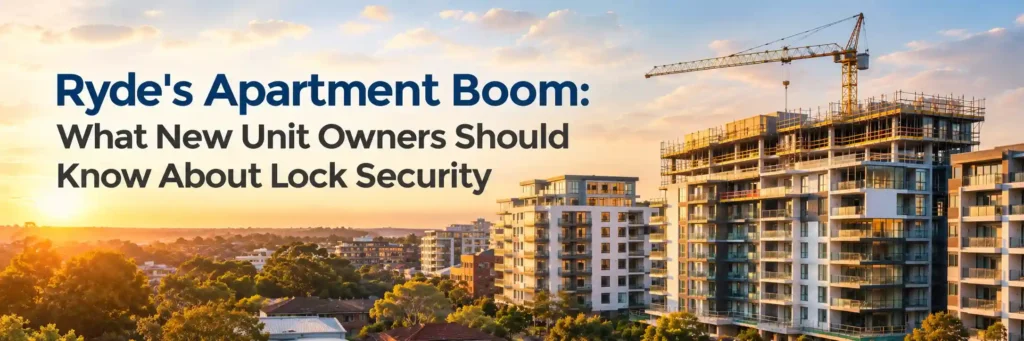 New apartment developments in Ryde highlighting lock security considerations for unit owners